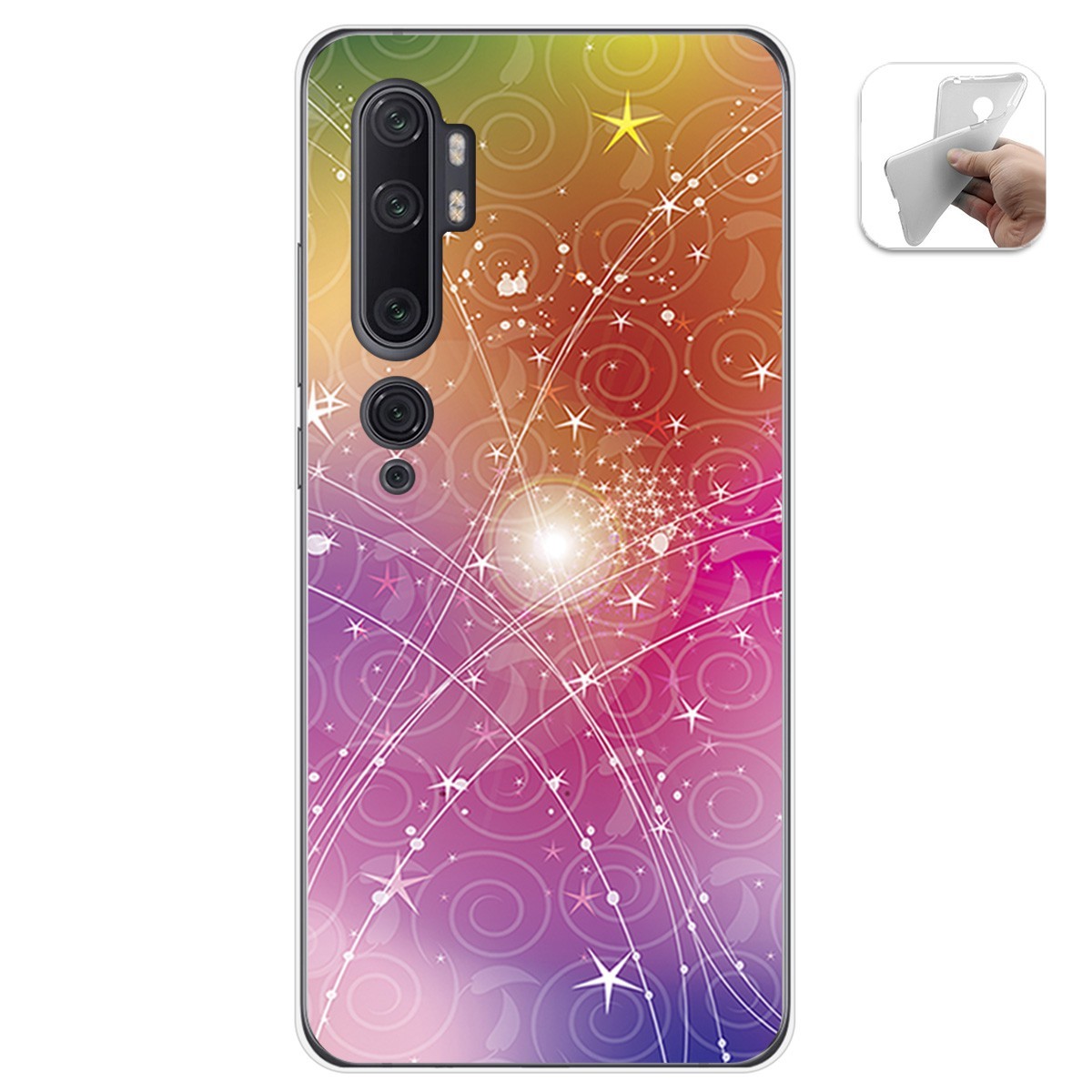 Funda Gel Tpu para Xiaomi Mi Note 10 diseño Abstracto Dibujos