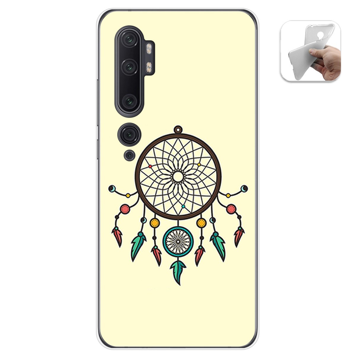 Funda Gel Tpu para Xiaomi Mi Note 10 diseño Atrapasueños Dibujos