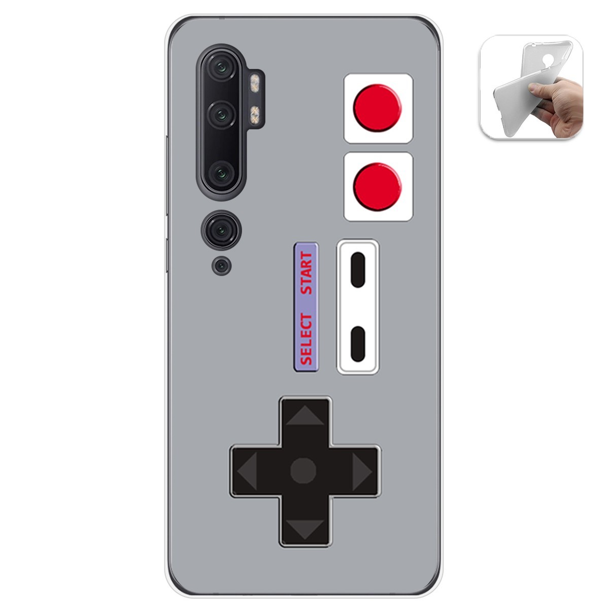 Funda Gel Tpu para Xiaomi Mi Note 10 diseño Consola Dibujos