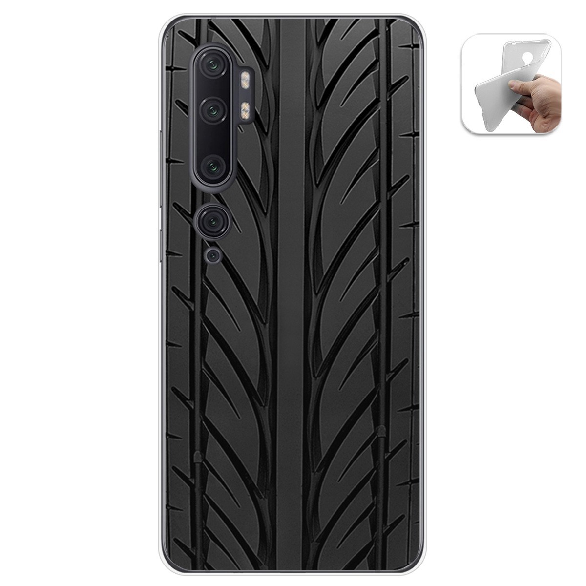 Funda Gel Tpu para Xiaomi Mi Note 10 diseño Neumatico Dibujos