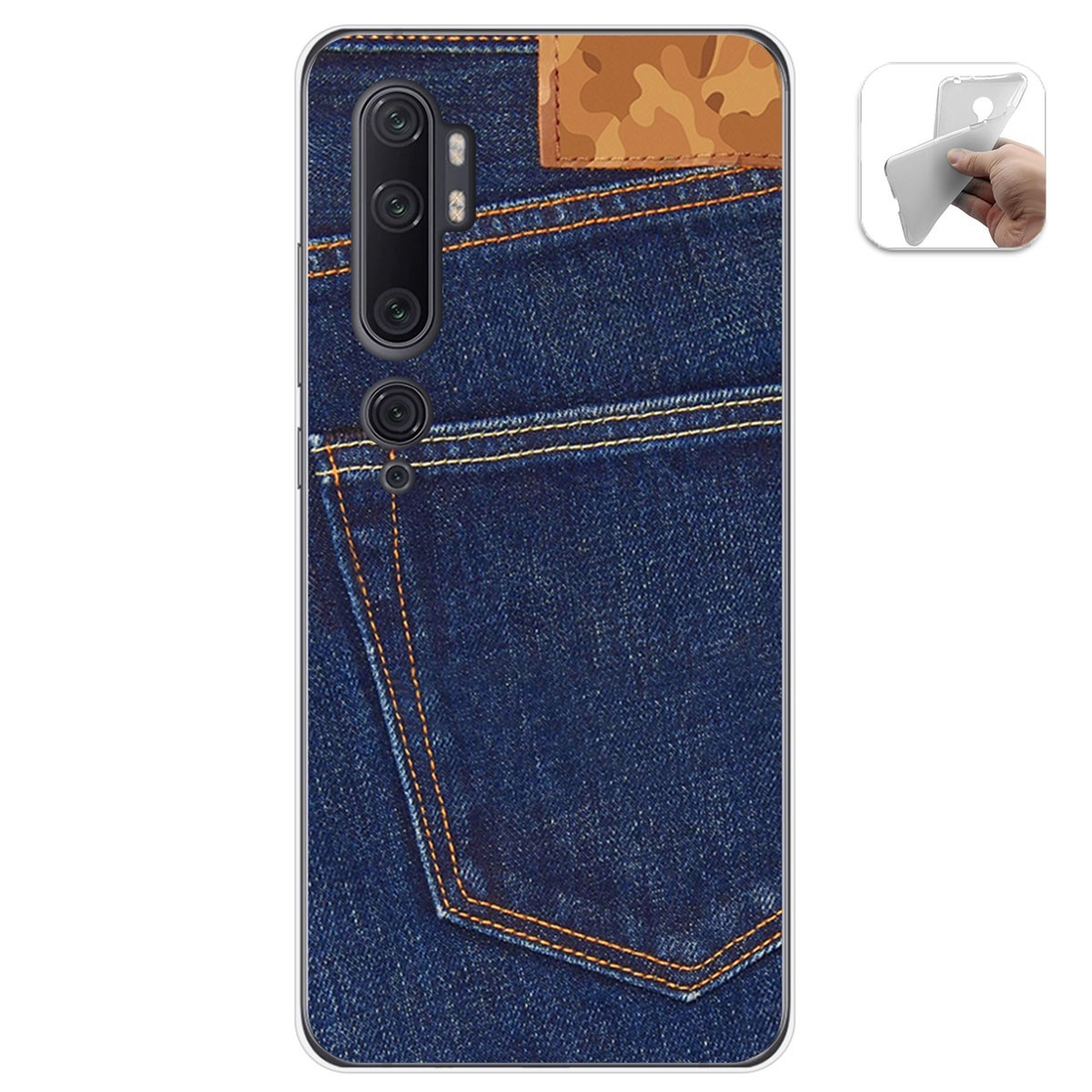 Funda Gel Tpu para Xiaomi Mi Note 10 diseño Vaquero Dibujos
