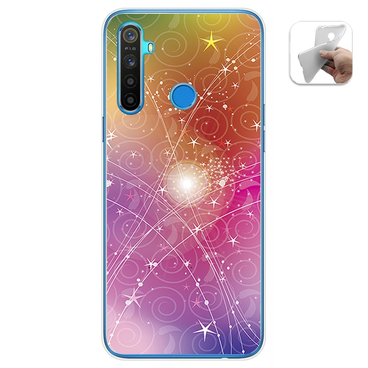 Funda Gel Tpu para Realme 5 / 5s / 5i / 6i diseño Abstracto Dibujos