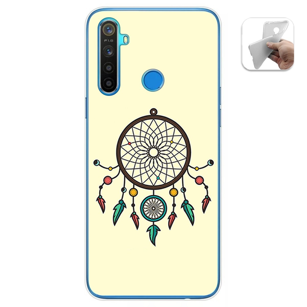 Funda Gel Tpu para Realme 5 / 5s / 5i / 6i diseño Atrapasueños Dibujos