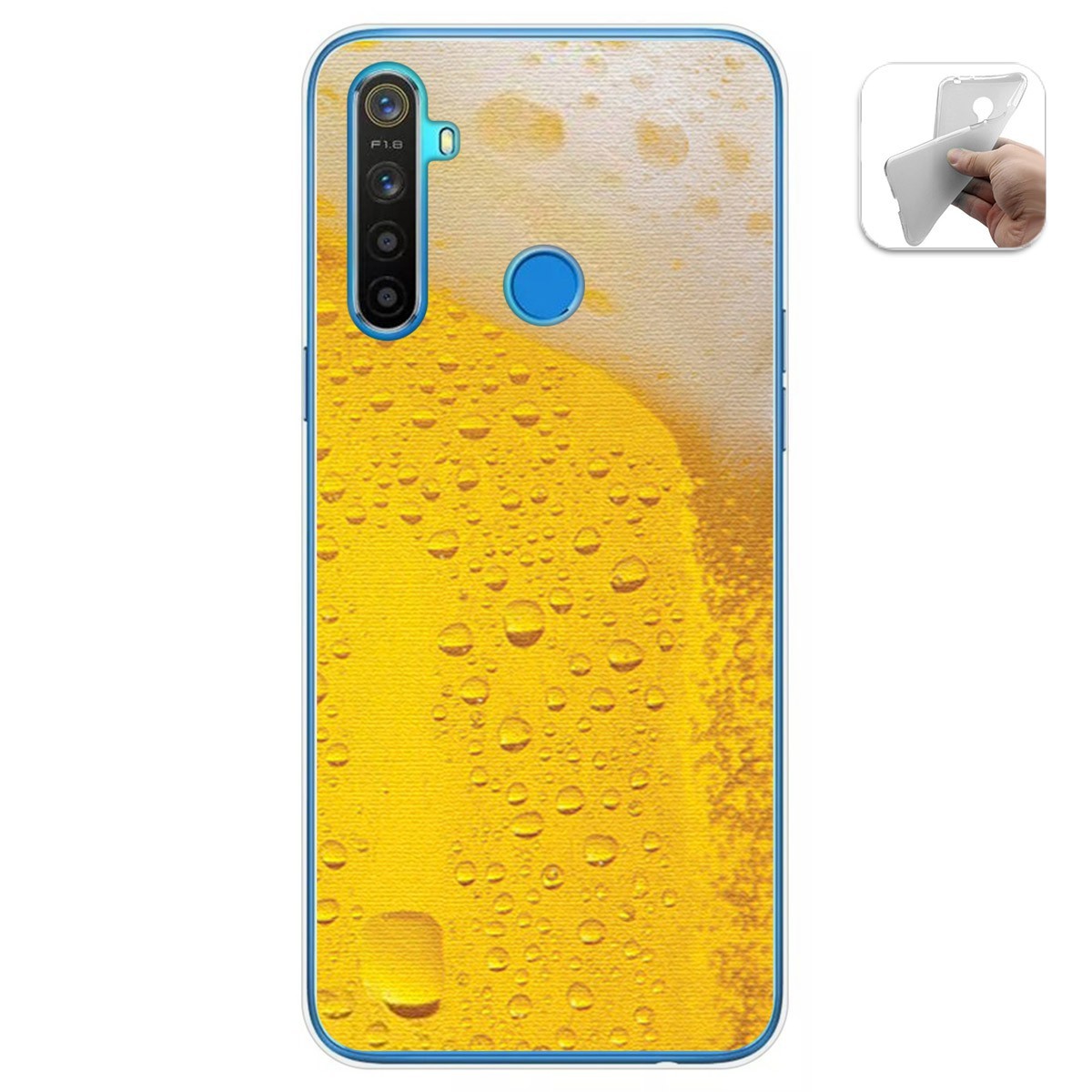 Funda Gel Tpu para Realme 5 / 5s / 5i / 6i diseño Cerveza Dibujos