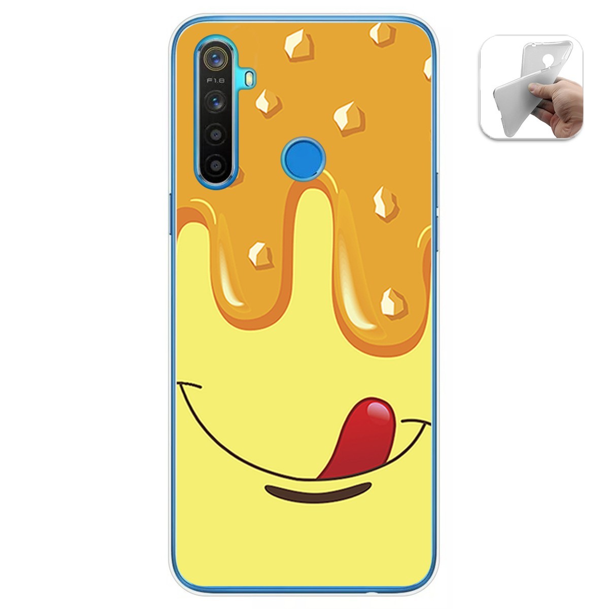Funda Gel Tpu para Realme 5 / 5s / 5i / 6i diseño Helado Vainilla Dibujos