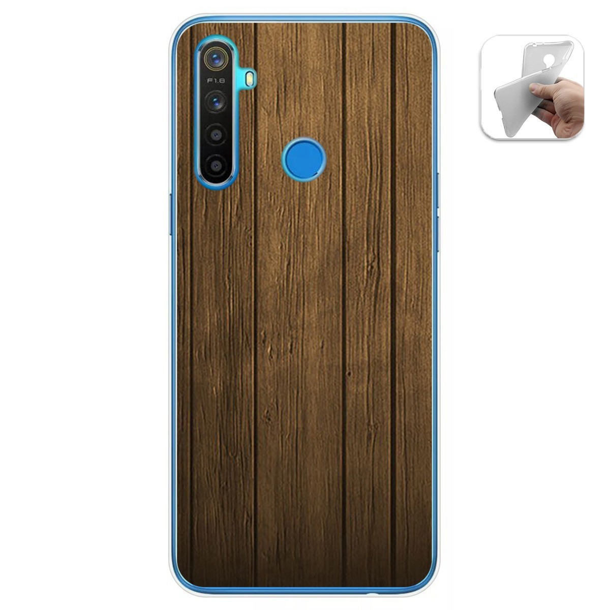 Funda Gel Tpu para Realme 5 / 5s / 5i / 6i diseño Madera Dibujos