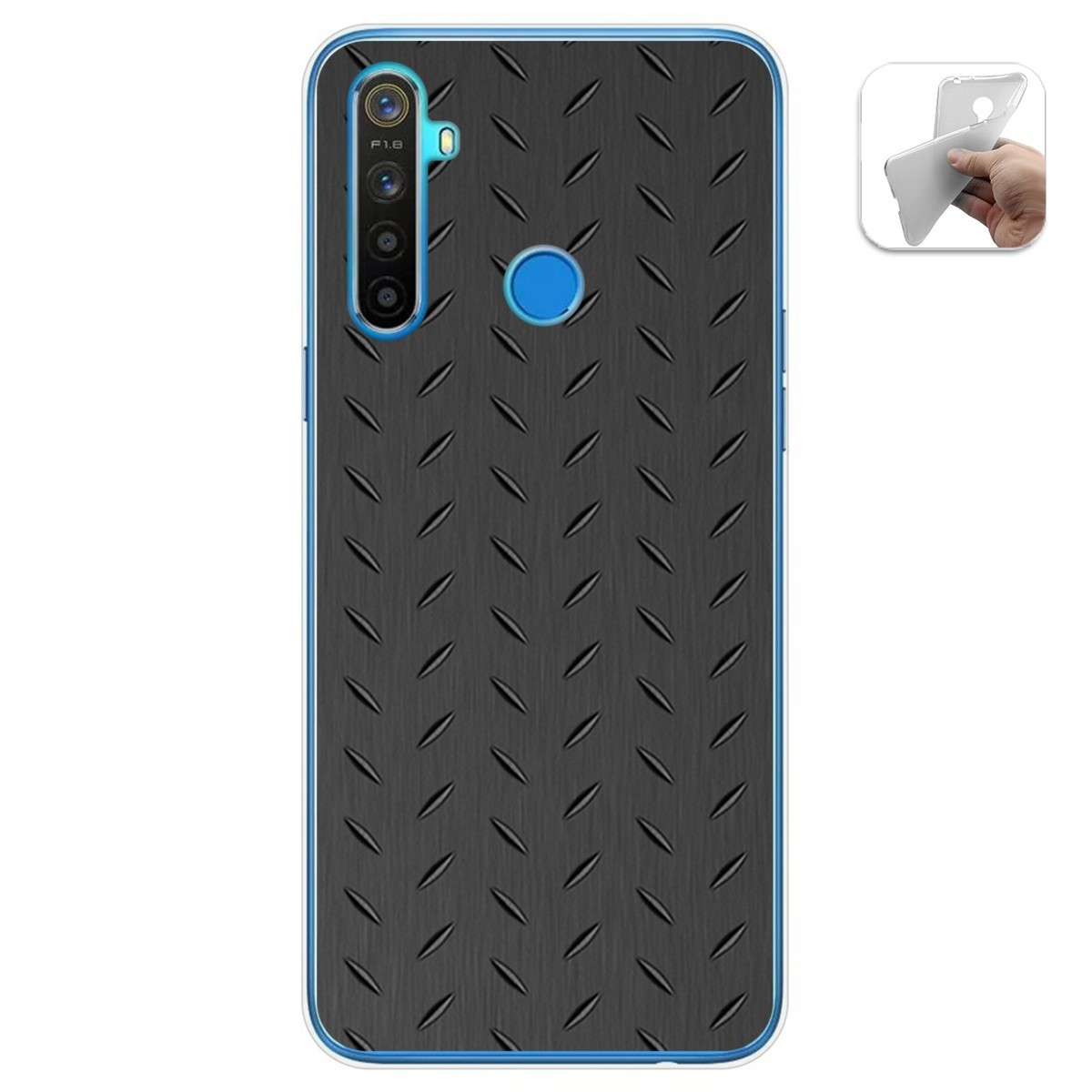 Funda Gel Tpu para Realme 5 / 5s / 5i / 6i diseño Metal Dibujos
