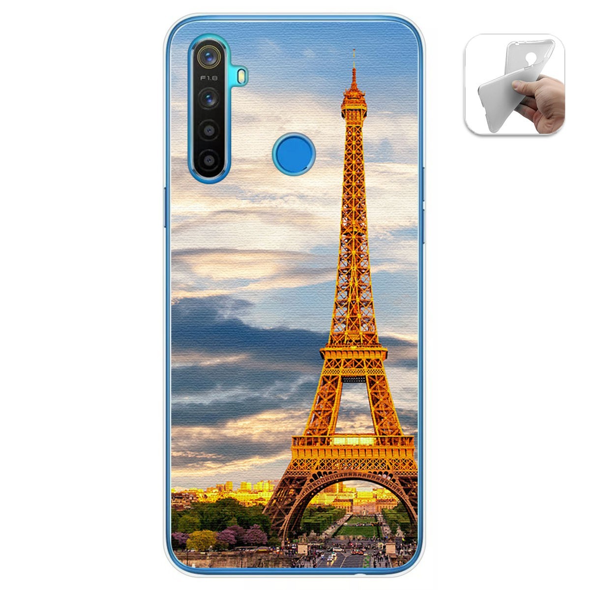 Funda Gel Tpu para Realme 5 / 5s / 5i / 6i diseño Paris Dibujos