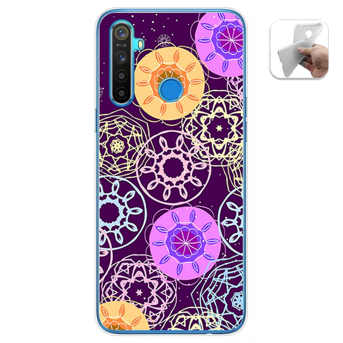 Funda Gel Tpu para Realme 5 / 5s / 5i / 6i diseño Radial Dibujos