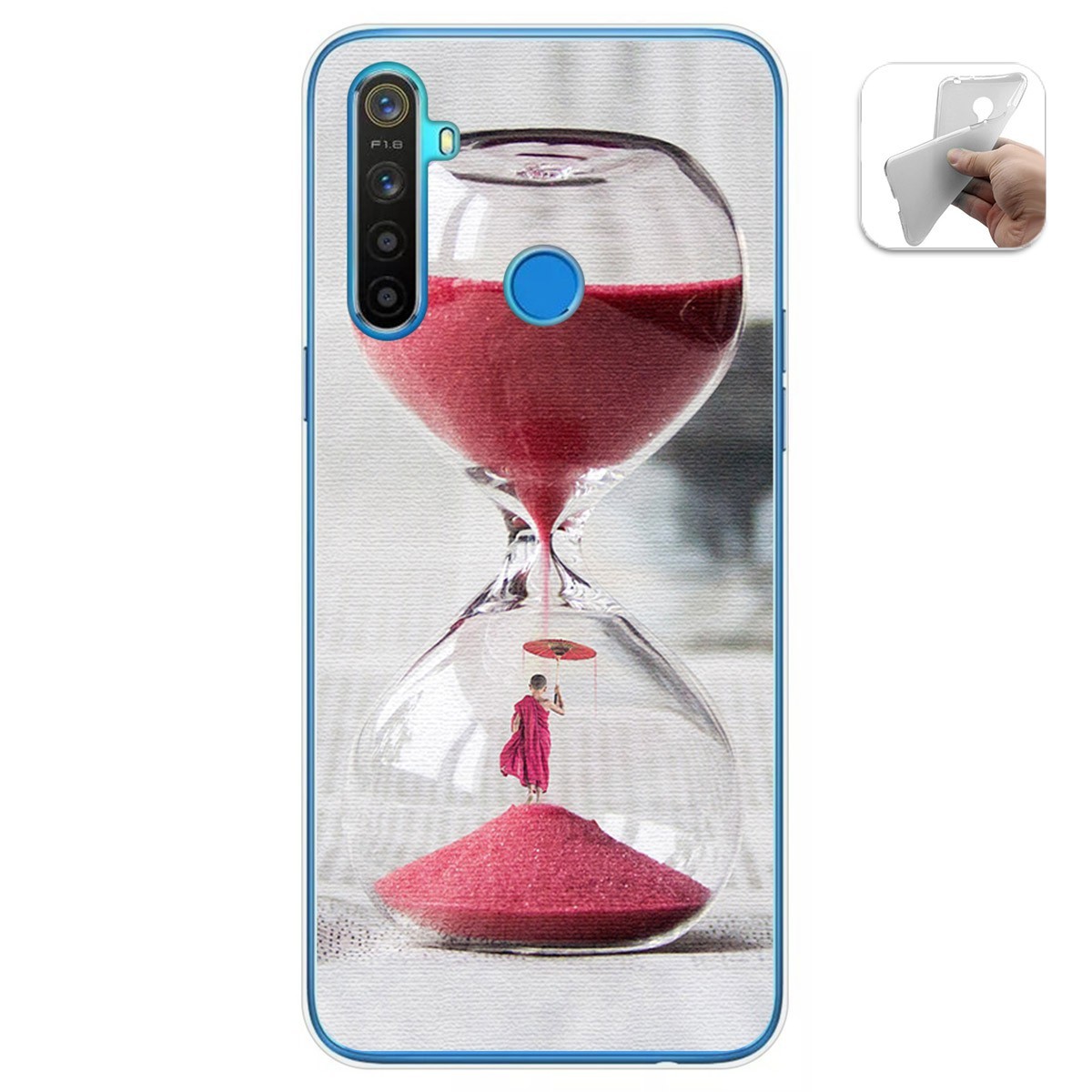 Funda Gel Tpu para Realme 5 / 5s / 5i / 6i diseño Reloj Dibujos