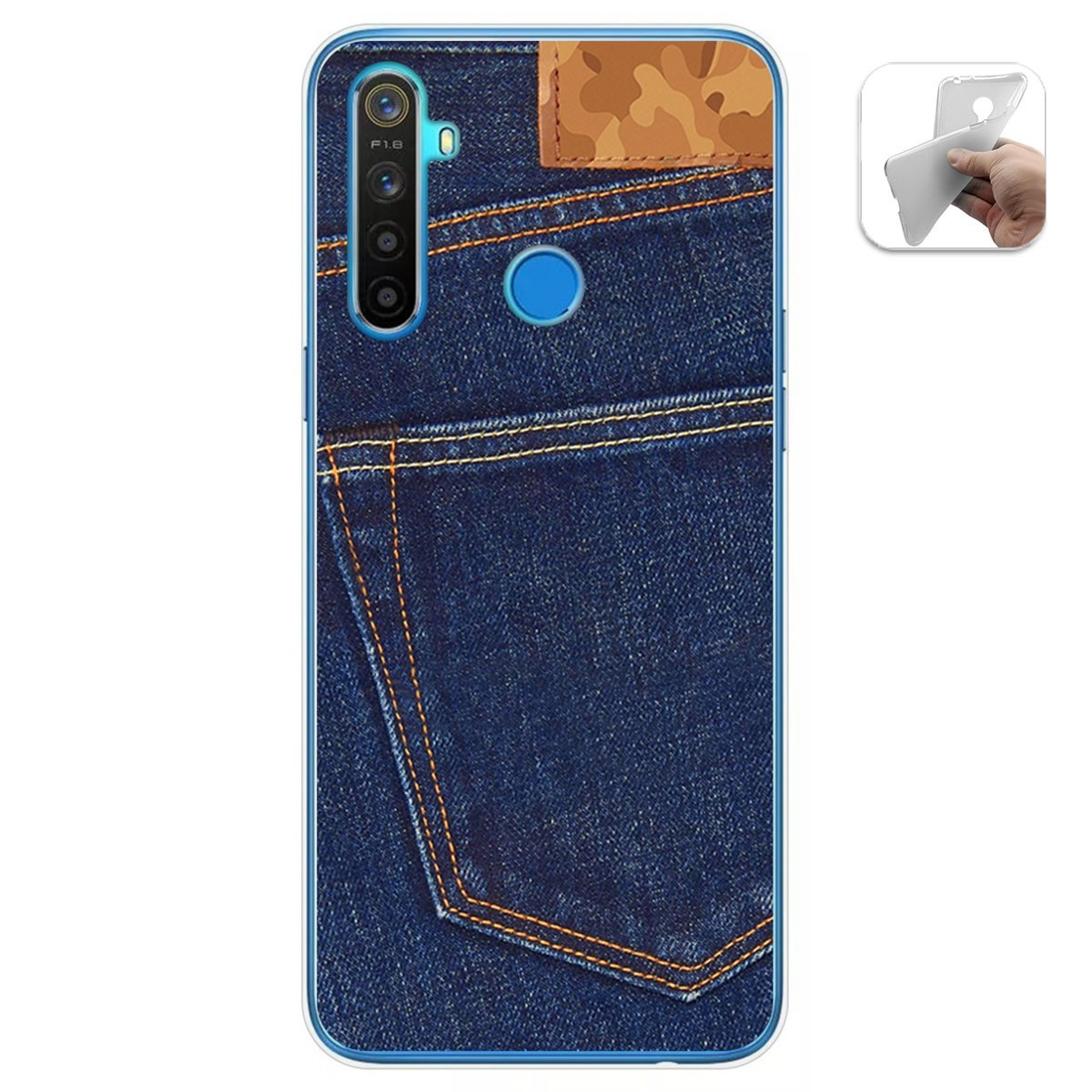 Funda Gel Tpu para Realme 5 / 5s / 5i / 6i diseño Vaquero Dibujos
