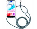 Funda Colgante Transparente para Xiaomi Redmi 8 / 8A con Cordon Verde-Blanco