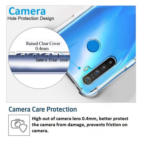 Funda Gel Tpu Anti-Shock Transparente para Realme 5 / 5s / 5i / 6i