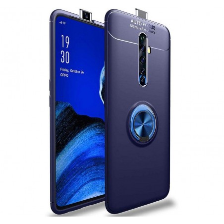 Funda Magnetica Soporte con Anillo Giratorio 360 para Oppo Reno 2Z Azul