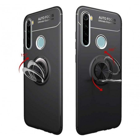 Funda Magnetica Soporte con Anillo Giratorio 360 para Xiaomi Redmi Note 8T Azul