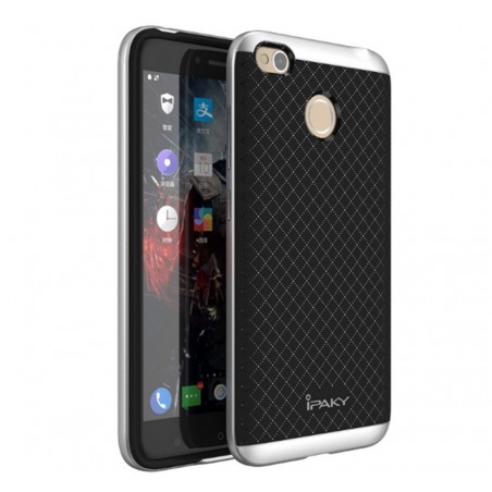 Funda Tipo Neo Hybrid (Pc+Tpu) Negra / Plata para Xiaomi Redmi 4X