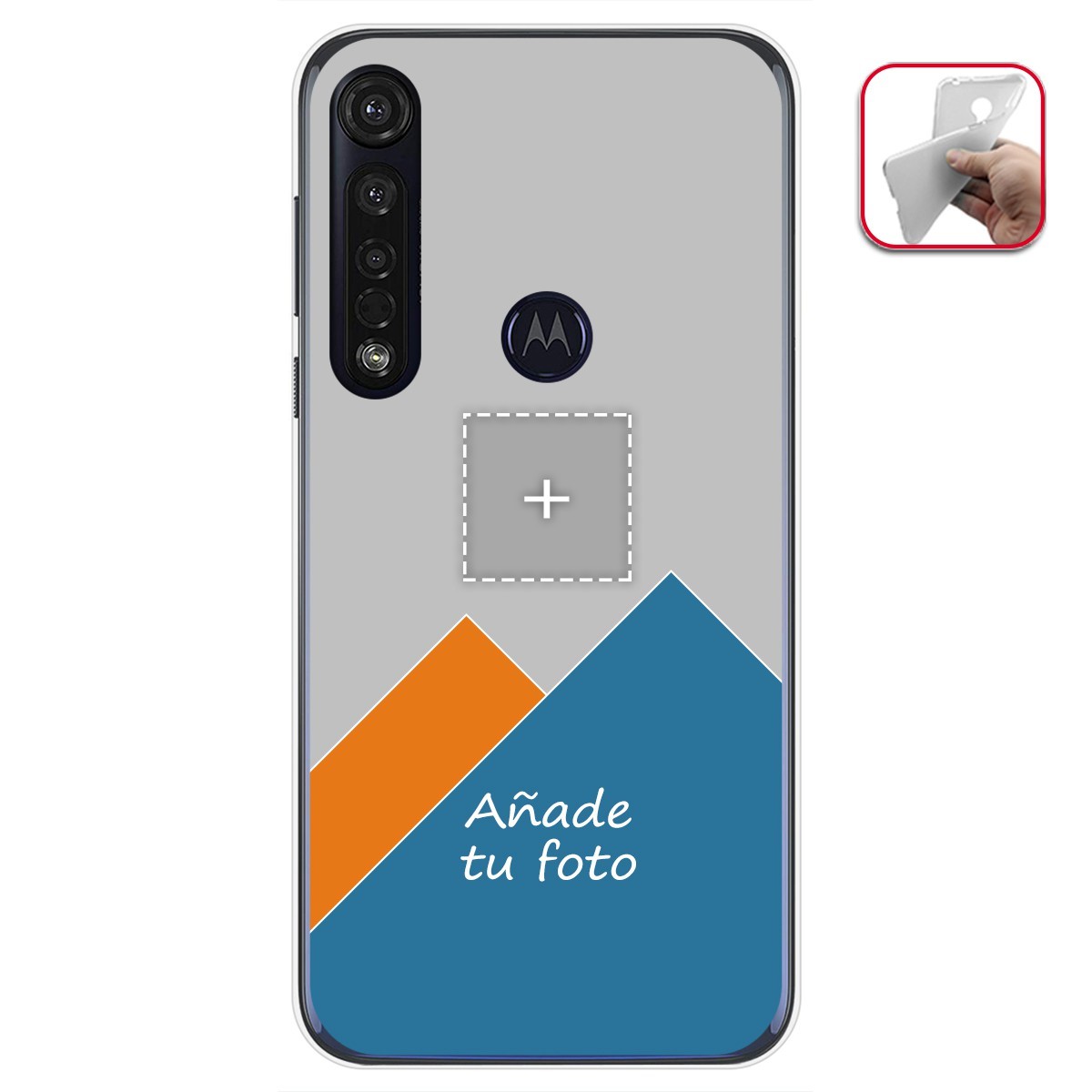 Personaliza tu Funda Gel Mate con tu Fotografia para Motorola Moto G8 Plus dibujo personalizada