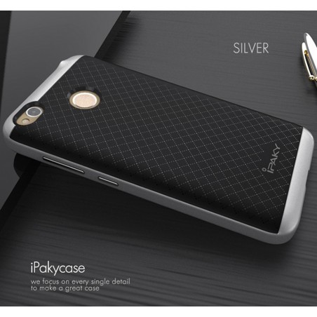 Funda Tipo Neo Hybrid (Pc+Tpu) Negra / Plata para Xiaomi Redmi 4X