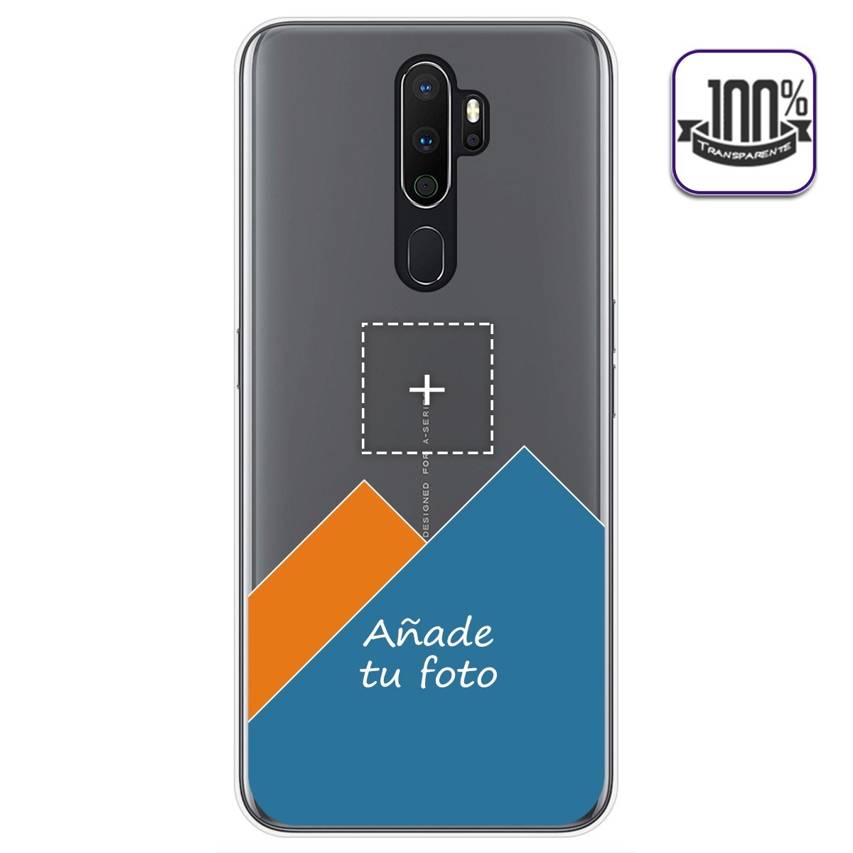 Personaliza tu Funda Gel 100% Transparente con tu Fotografia para Oppo A5 2020 dibujo personalizada