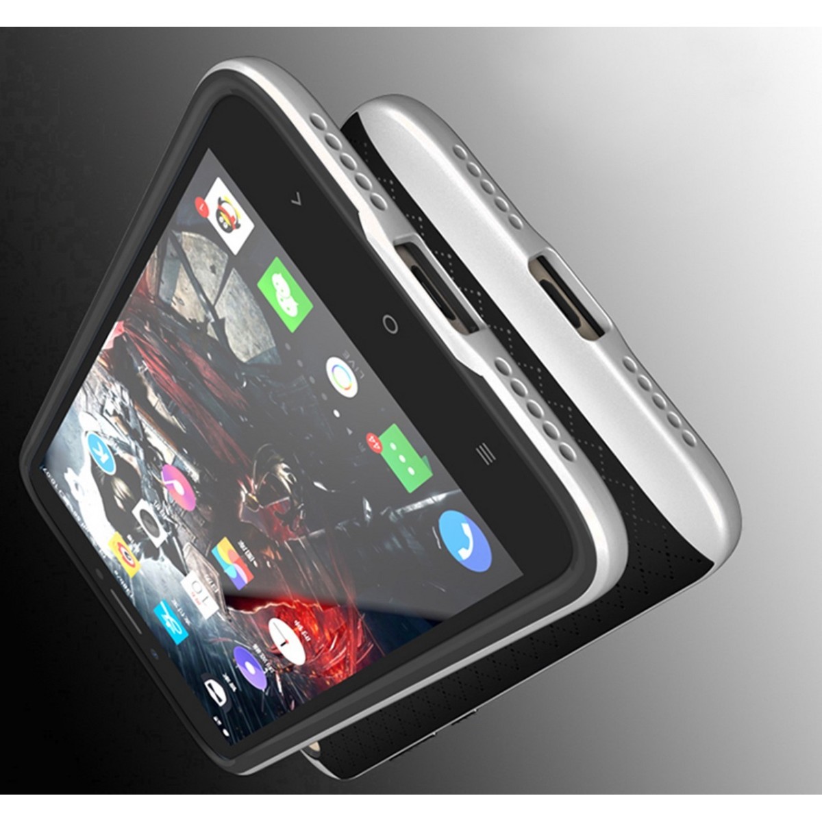 Funda Tipo Neo Hybrid (Pc+Tpu) Negra / Plata para Xiaomi Redmi 4X