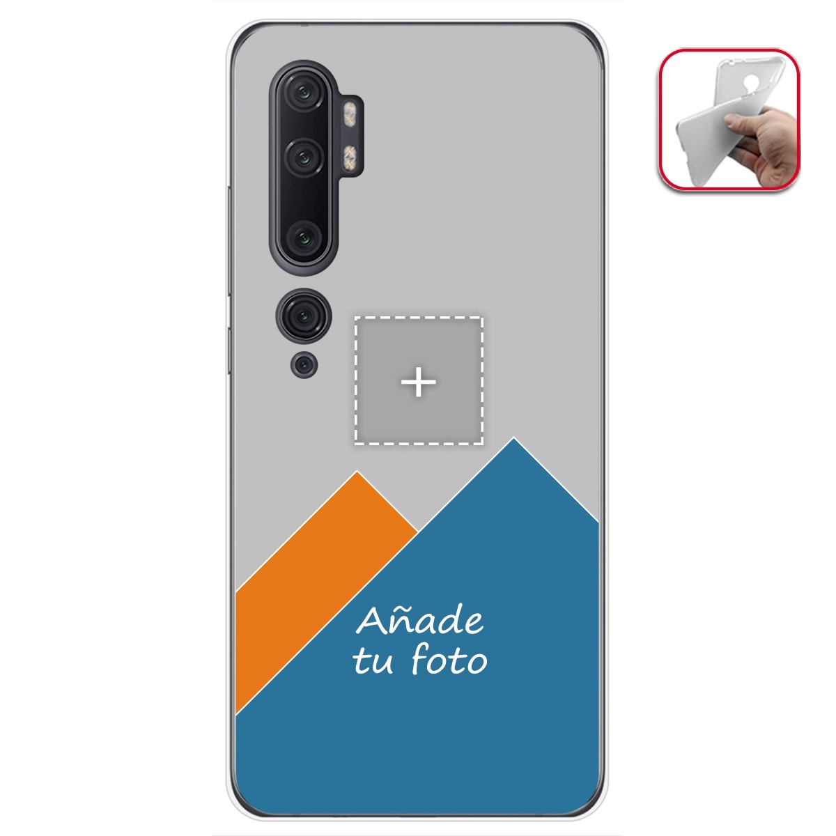 Personaliza tu Funda Gel Mate con tu Fotografia para Xiaomi Mi Note 10 dibujo personalizada