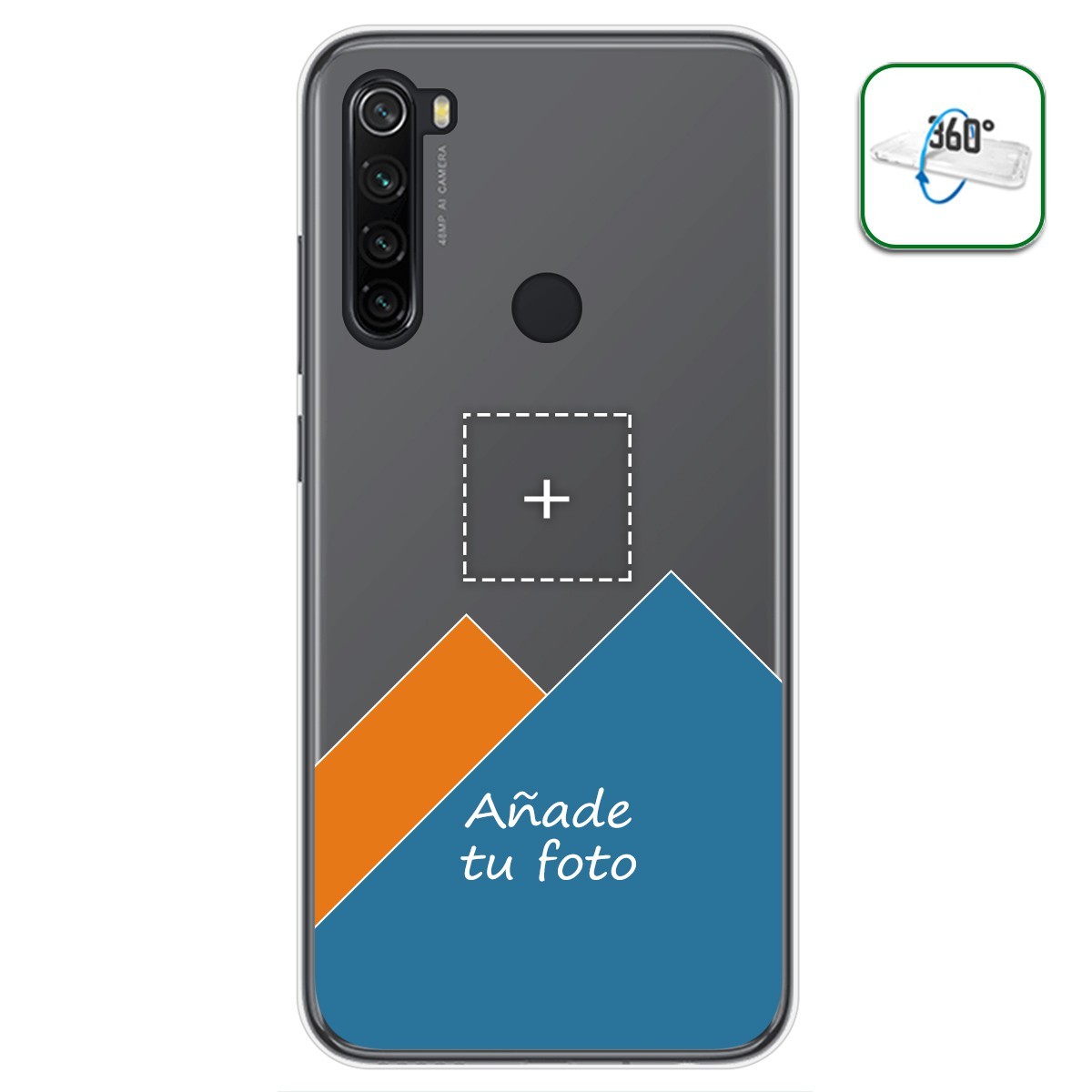 Personaliza tu Funda Pc + Tpu 360 con tu Fotografia para Xiaomi Redmi Note 8T dibujo personalizada