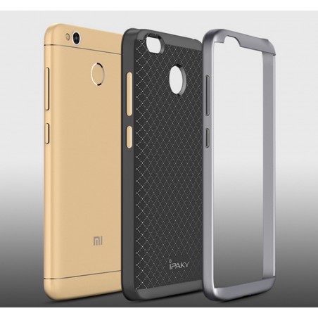 Funda Tipo Neo Hybrid (Pc+Tpu) Negra / Plata para Xiaomi Redmi 4X