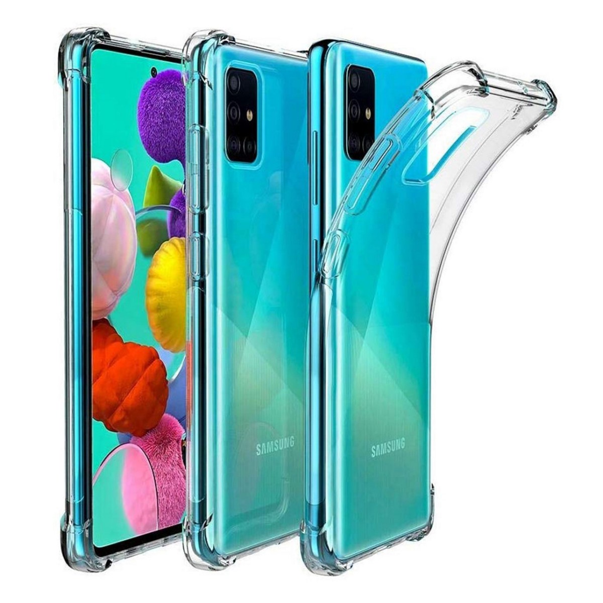 Funda Gel Tpu Anti-Shock Transparente para Samsung Galaxy A51