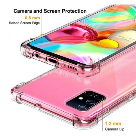 Funda Gel Tpu Anti-Shock Transparente para Samsung Galaxy A71