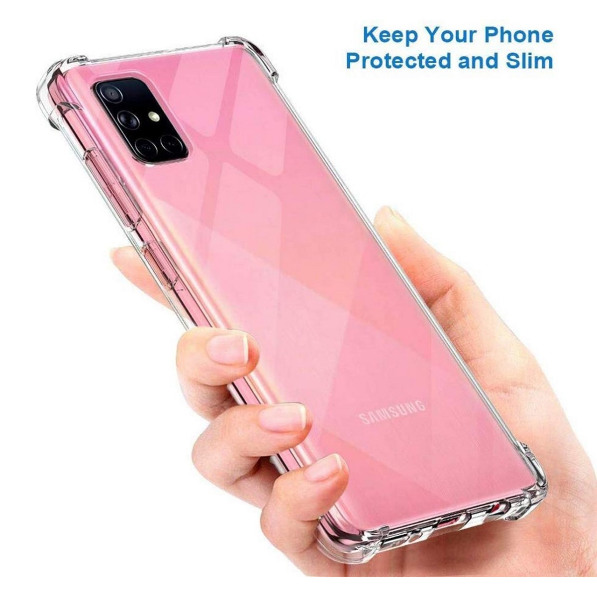 Funda Gel Tpu Anti-Shock Transparente para Samsung Galaxy A71