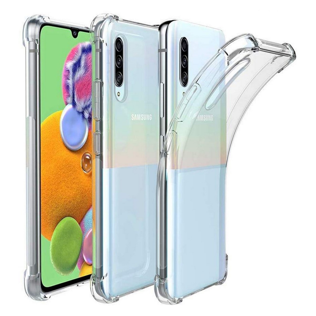 Funda Gel Tpu Anti-Shock Transparente para Samsung Galaxy A90 5G