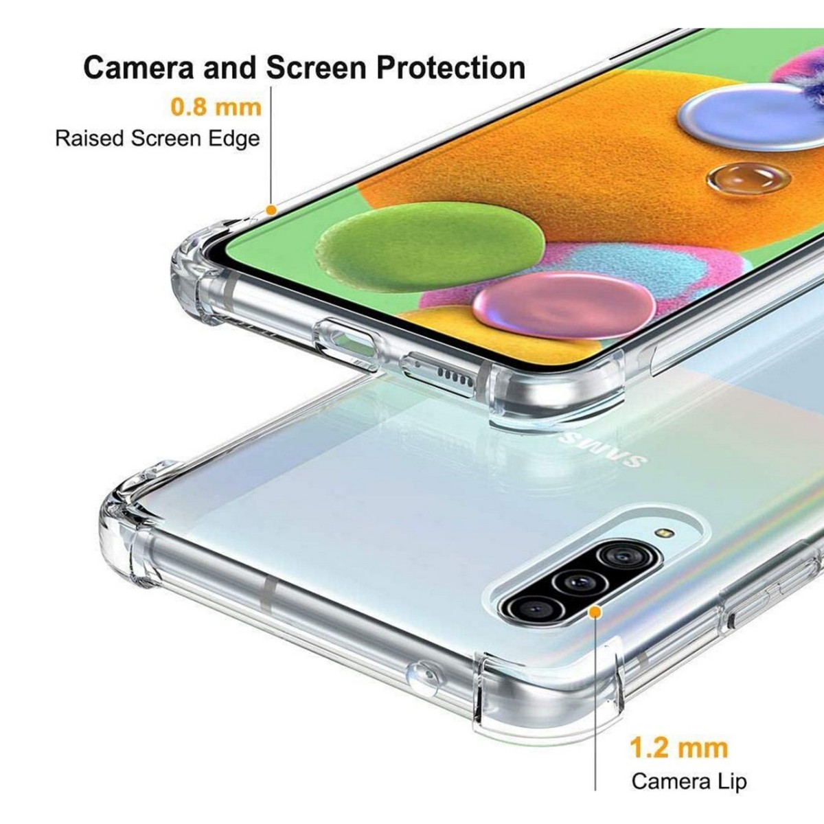 Funda Gel Tpu Anti-Shock Transparente para Samsung Galaxy A90 5G