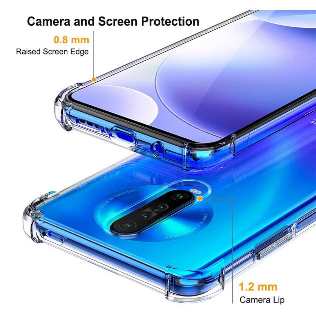 Funda Gel Tpu Anti-Shock Transparente para Xiaomi Pocophone POCO X2