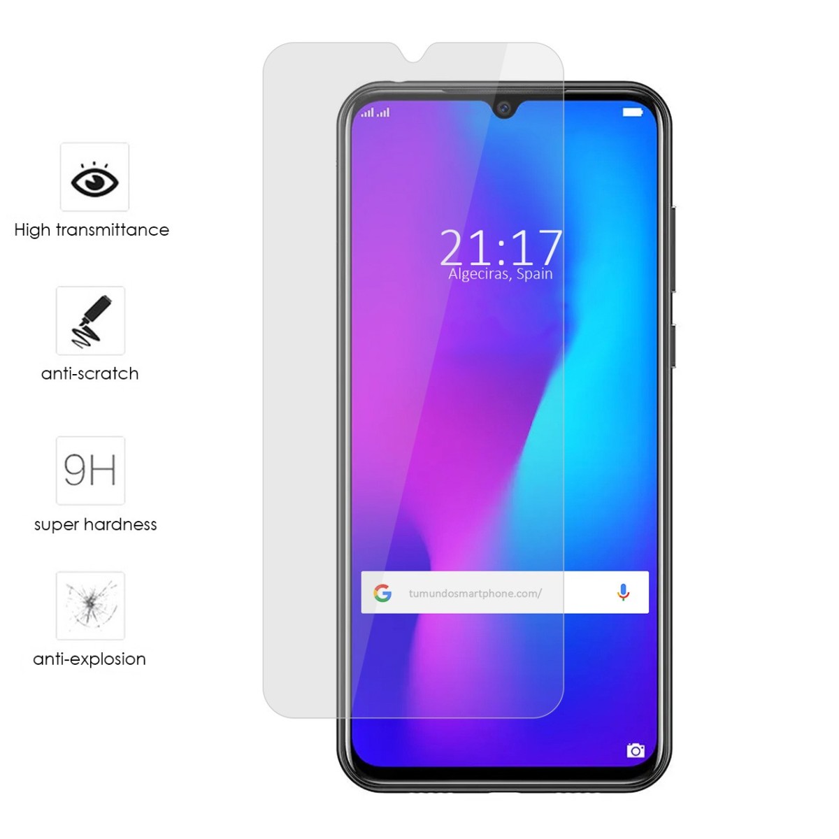 Protector Cristal Templado para Doogee N20 Vidrio