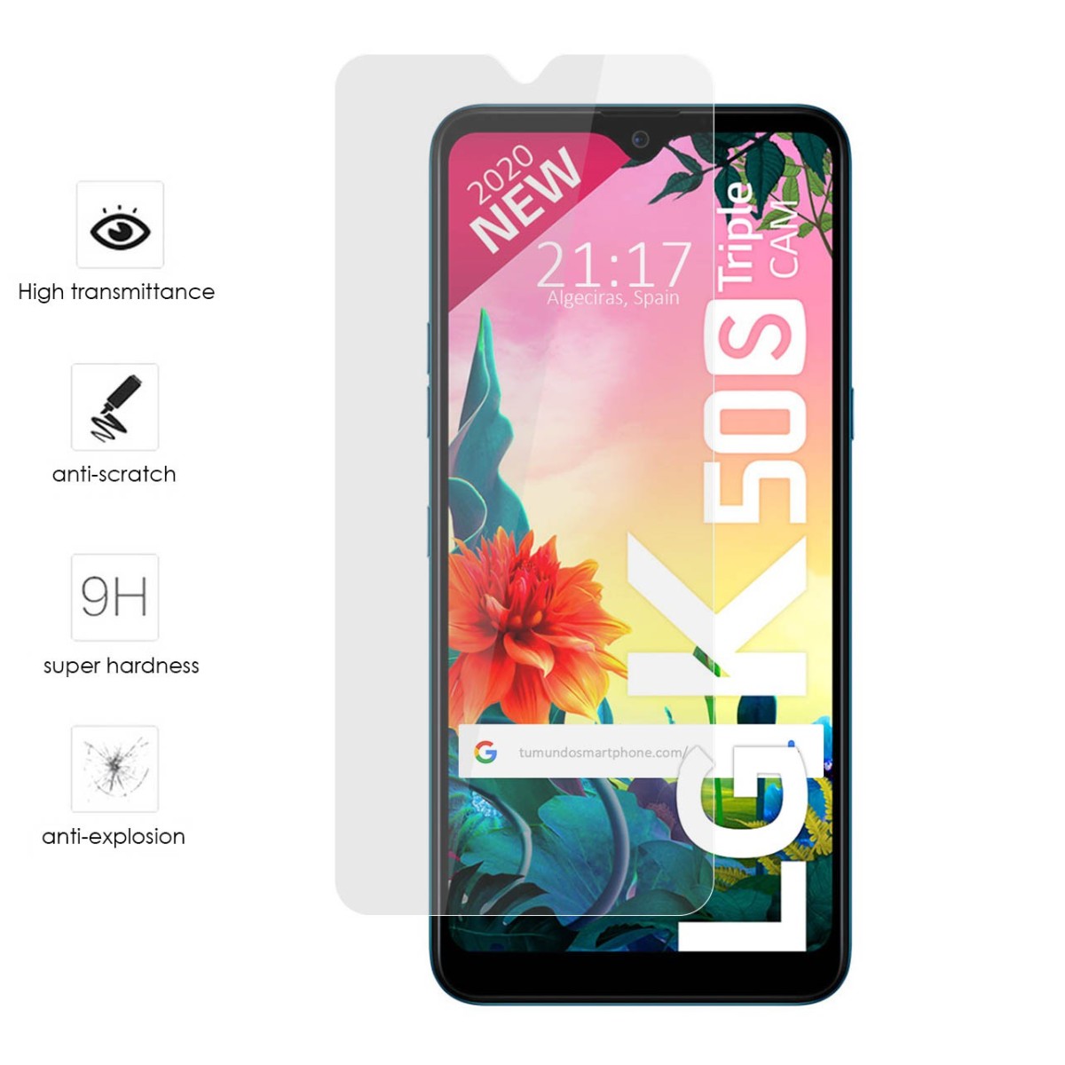 Protector Cristal Templado para Lg K50S Vidrio