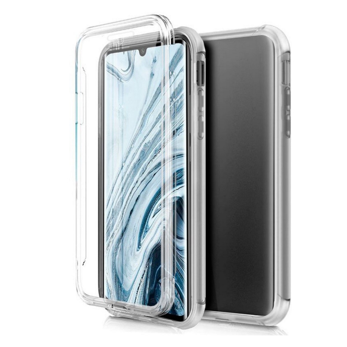 Funda Completa Transparente Pc + Tpu Full Body 360 para Xiaomi Mi Note 10
