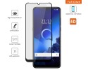 Protector Cristal Templado Completo 5D Full Glue Negro para Alcatel 3X 2020 Vidrio