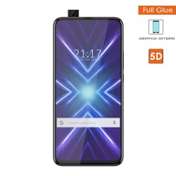 Protector Cristal Templado Completo 5D Full Glue Negro para Huawei Honor 9X Vidrio 2