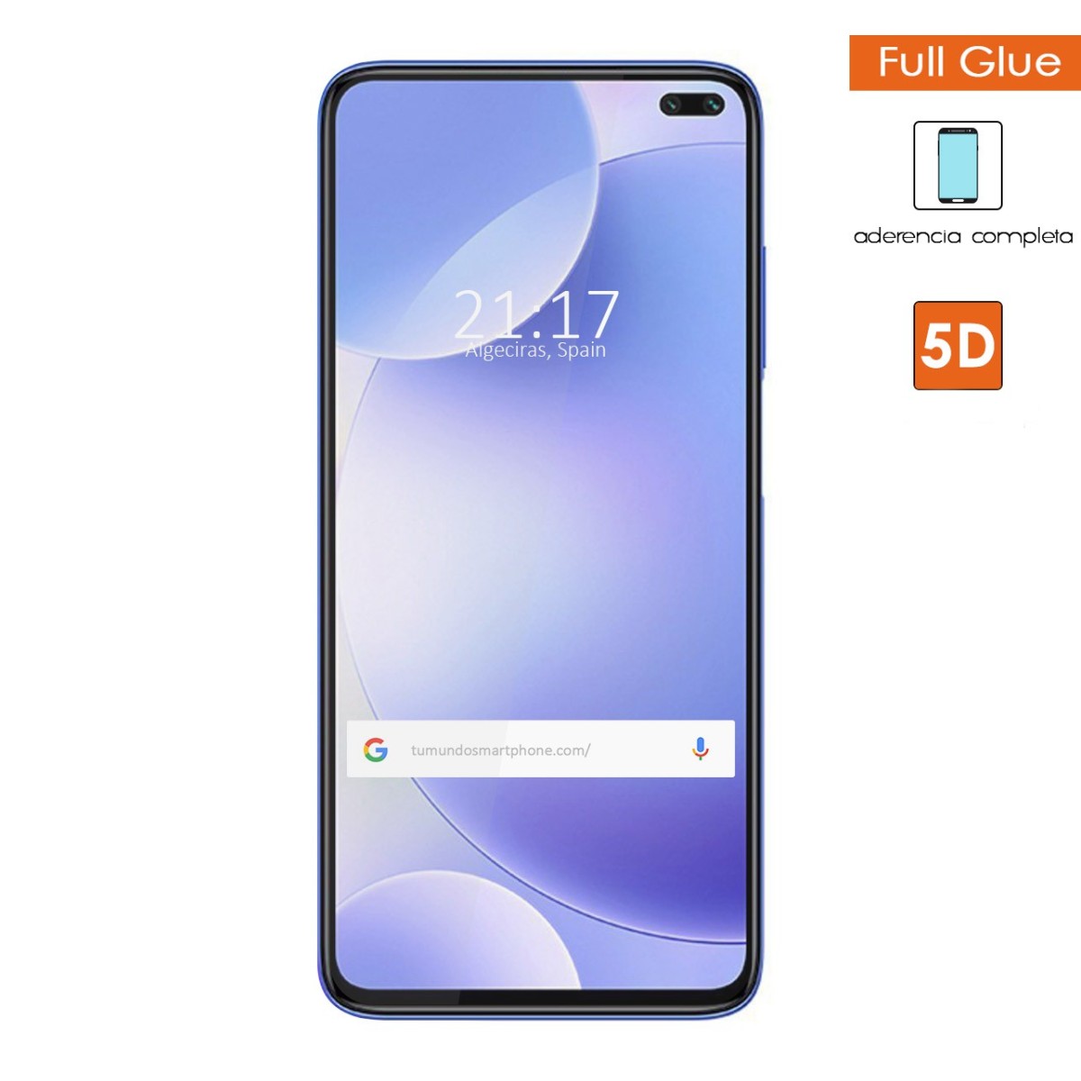 Protector Cristal Templado Completo 5D Full Glue Negro para Xiaomi Pocophone POCO X2 Vidrio