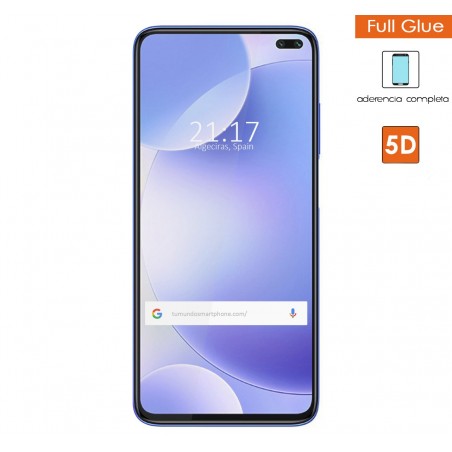 Protector Cristal Templado Completo 5D Full Glue Negro para Xiaomi Pocophone POCO X2 Vidrio