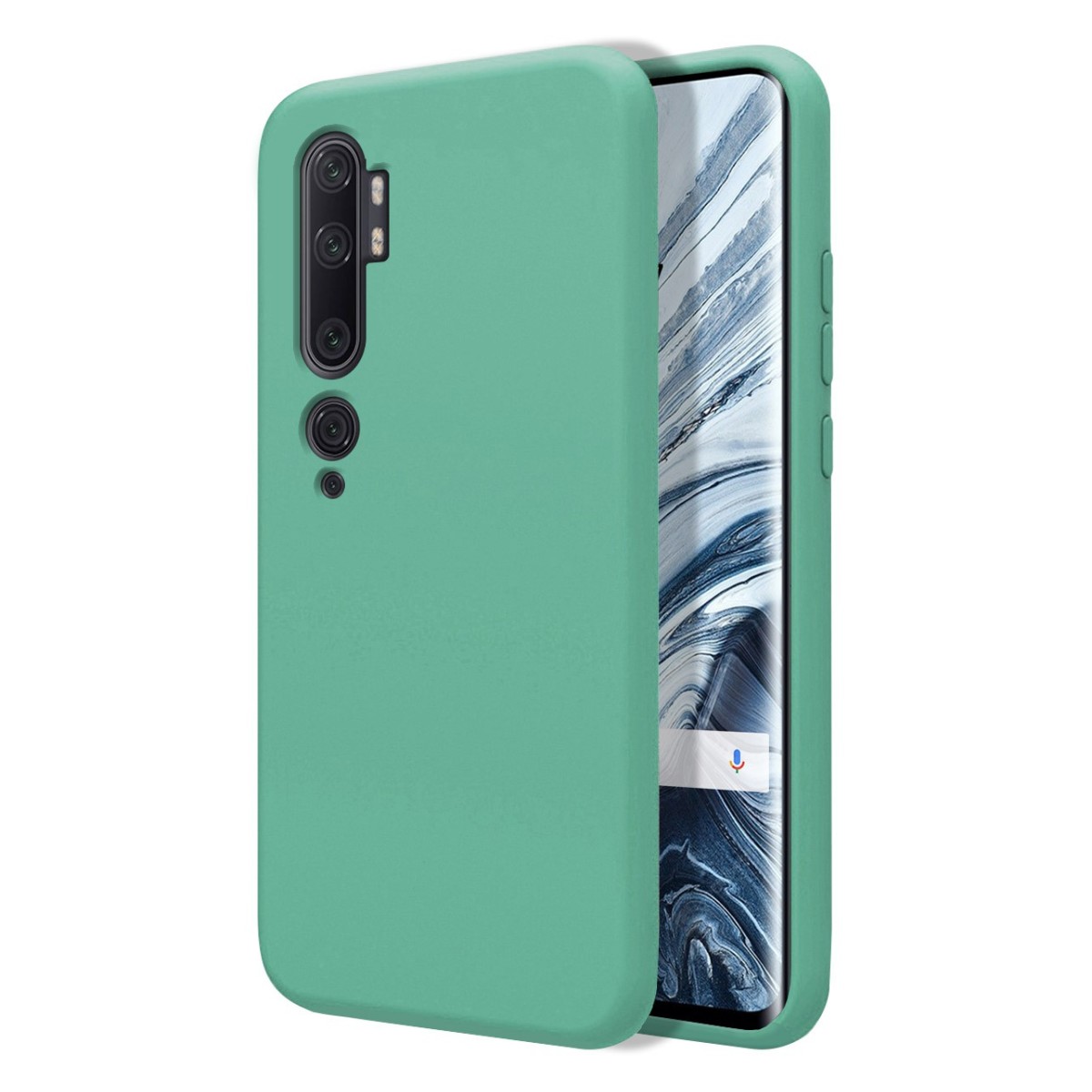 Funda Silicona Líquida Ultra Suave para Xiaomi Mi Note 10 color Verde