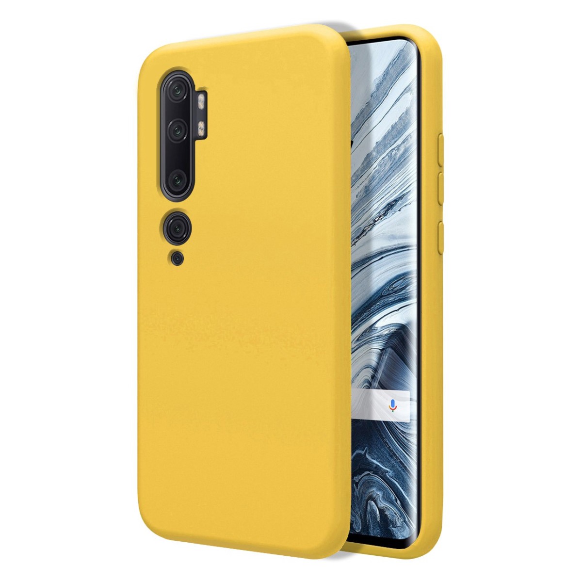 Funda Silicona Líquida Ultra Suave para Xiaomi Mi Note 10 color Amarilla