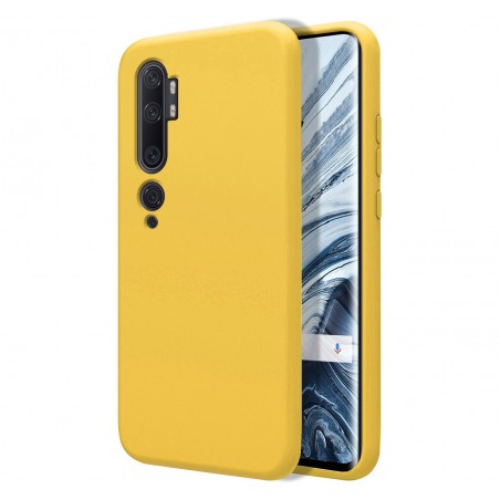 Funda Silicona Líquida Ultra Suave para Xiaomi Mi Note 10 color Amarilla