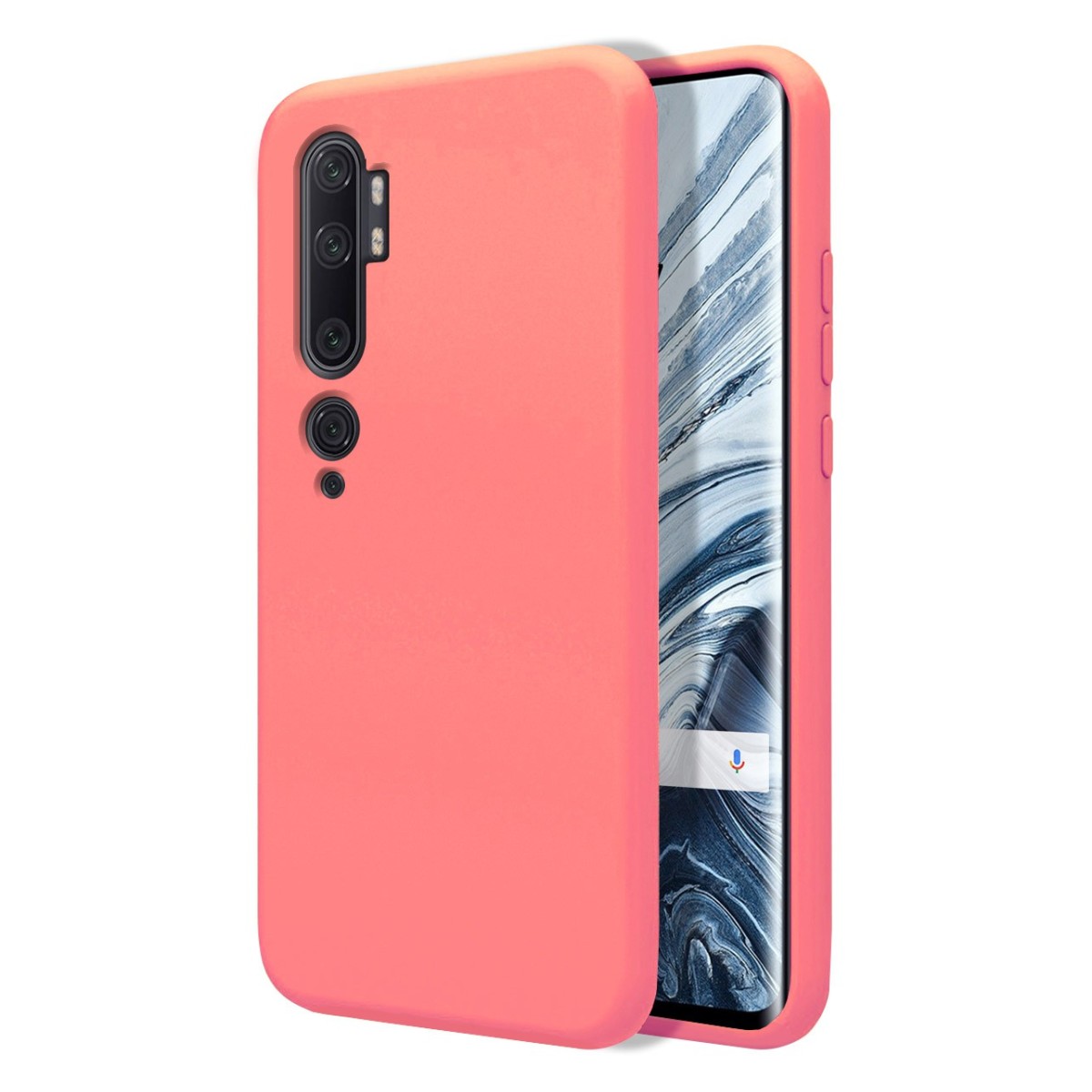 Funda Silicona Líquida Ultra Suave para Xiaomi Mi Note 10 color Rosa