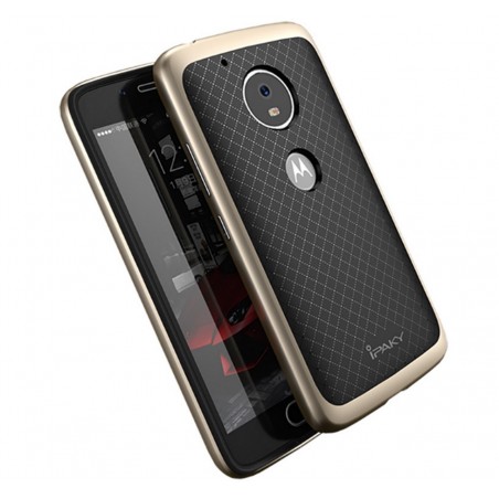 Funda Tipo Neo Hybrid (Pc+Tpu) Negra / Dorada para Lenovo Moto G5 Plus