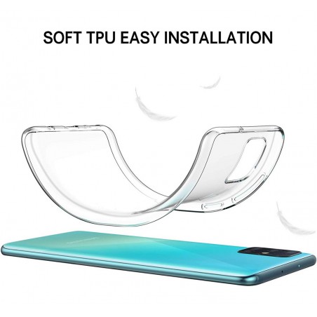 Funda Gel Tpu Fina Ultra-Thin 0,5mm Transparente para Samsung Galaxy A51