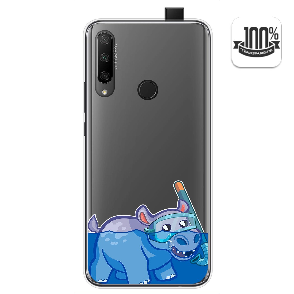 Funda Gel Transparente para Huawei Honor 9X diseño Hipo Dibujos