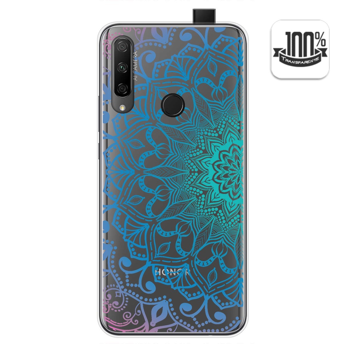 Funda Gel Transparente para Huawei Honor 9X diseño Mandala Dibujos