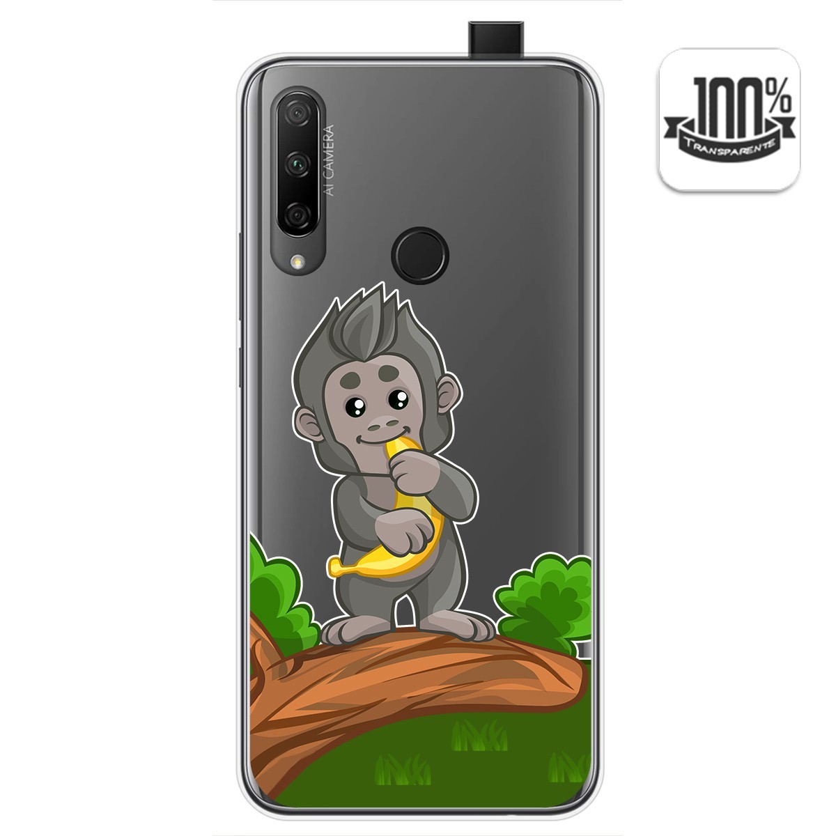 Funda Gel Transparente para Huawei Honor 9X diseño Mono Dibujos