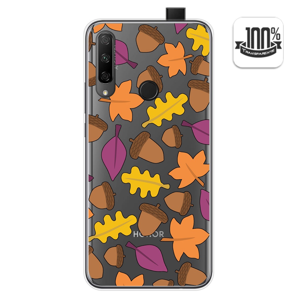 Funda Gel Transparente para Huawei Honor 9X diseño Otoño Dibujos